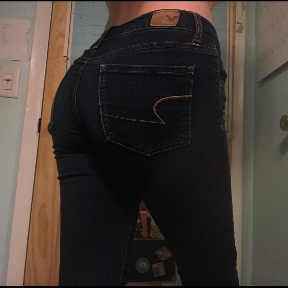 Low rise American Eagle jeans.